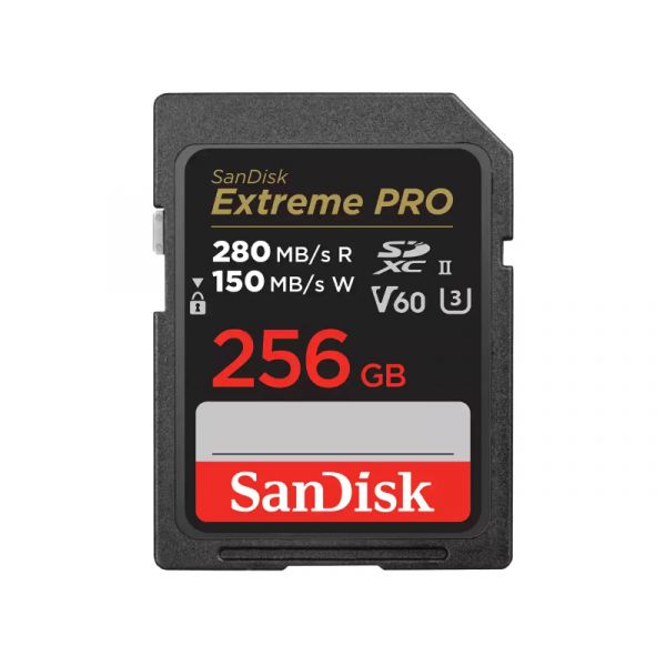 Sandisk Extreme Pro SDXC memóriakártya 256GB Class 10 UHS-II V60 (215493)